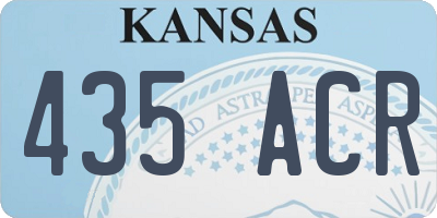 KS license plate 435ACR