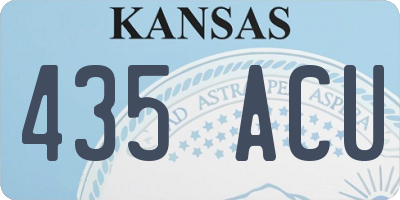 KS license plate 435ACU