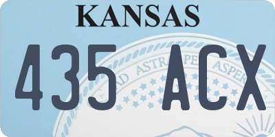 KS license plate 435ACX