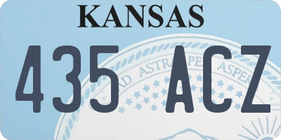 KS license plate 435ACZ