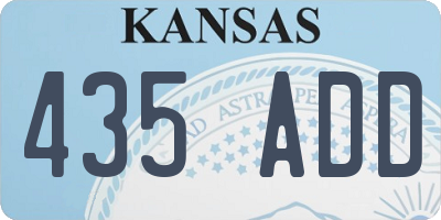 KS license plate 435ADD