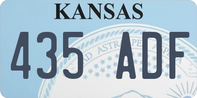 KS license plate 435ADF