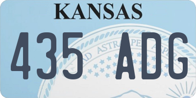KS license plate 435ADG