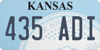 KS license plate 435ADI