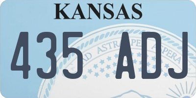 KS license plate 435ADJ
