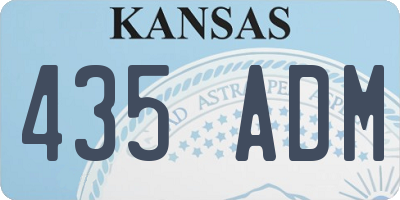 KS license plate 435ADM