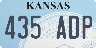 KS license plate 435ADP