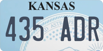 KS license plate 435ADR