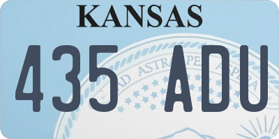 KS license plate 435ADU