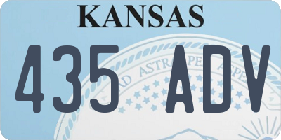 KS license plate 435ADV