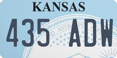 KS license plate 435ADW