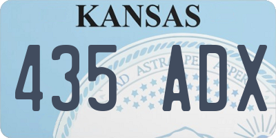 KS license plate 435ADX
