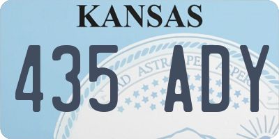 KS license plate 435ADY