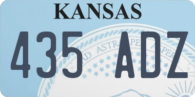 KS license plate 435ADZ
