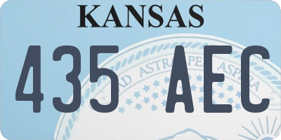 KS license plate 435AEC