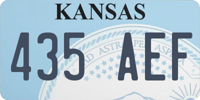 KS license plate 435AEF