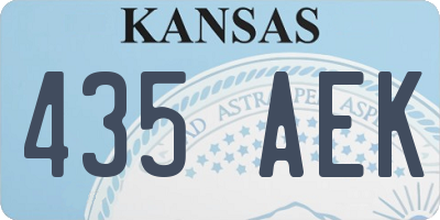KS license plate 435AEK
