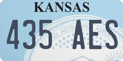 KS license plate 435AES