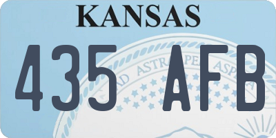 KS license plate 435AFB