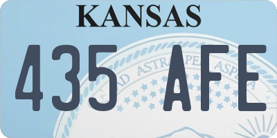 KS license plate 435AFE