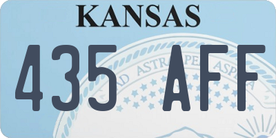 KS license plate 435AFF