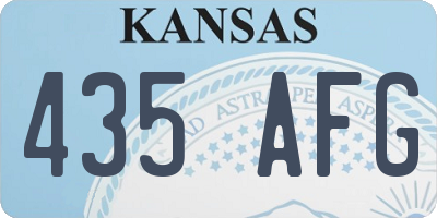 KS license plate 435AFG