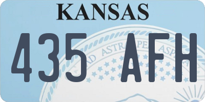 KS license plate 435AFH