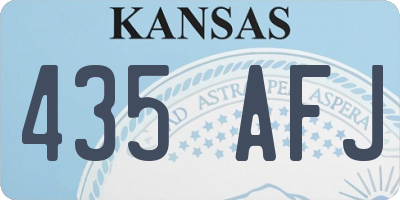 KS license plate 435AFJ