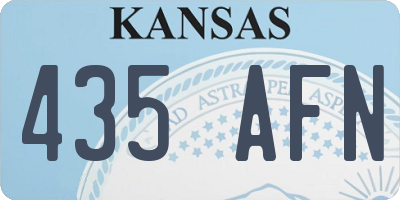 KS license plate 435AFN