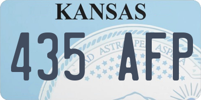 KS license plate 435AFP