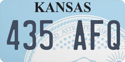 KS license plate 435AFQ