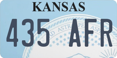 KS license plate 435AFR