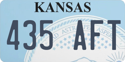 KS license plate 435AFT