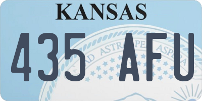 KS license plate 435AFU