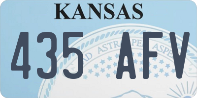 KS license plate 435AFV