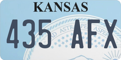 KS license plate 435AFX