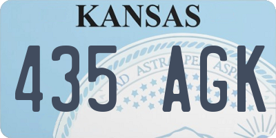 KS license plate 435AGK