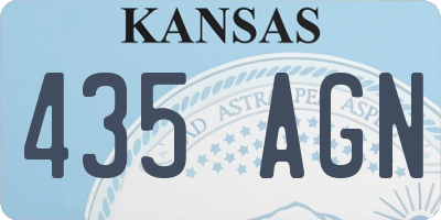 KS license plate 435AGN