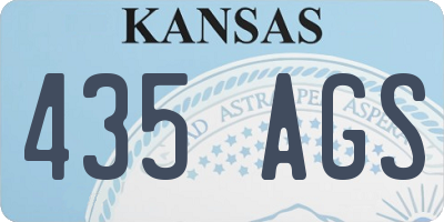 KS license plate 435AGS