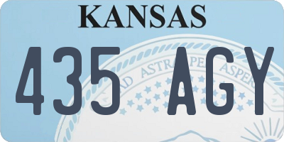 KS license plate 435AGY