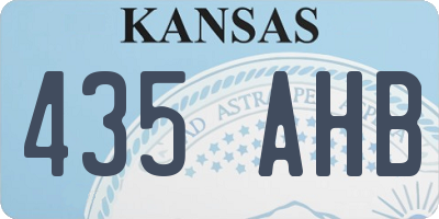 KS license plate 435AHB
