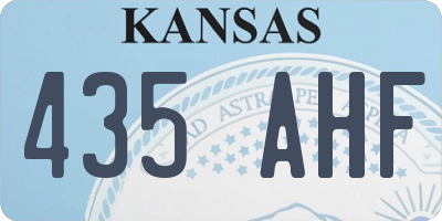 KS license plate 435AHF