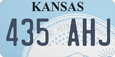 KS license plate 435AHJ