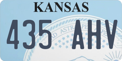 KS license plate 435AHV