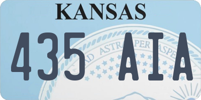 KS license plate 435AIA