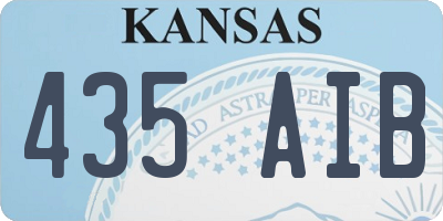 KS license plate 435AIB