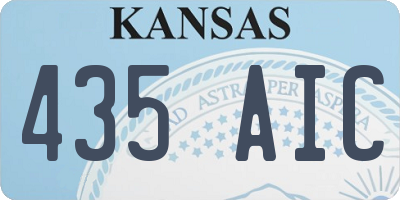 KS license plate 435AIC