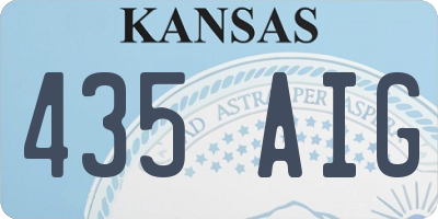 KS license plate 435AIG