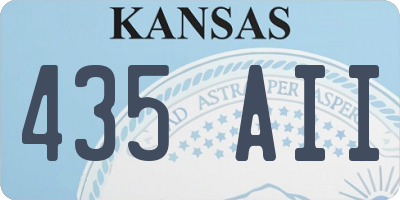 KS license plate 435AII