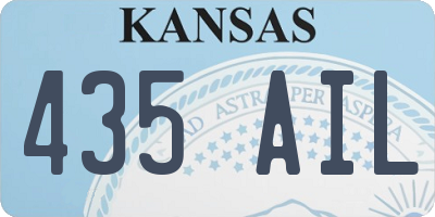 KS license plate 435AIL